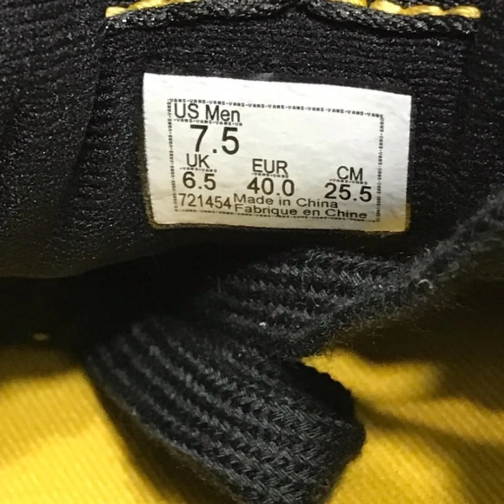 Vans Kyle‎ Walker Corduroy Black Yolk Yellow Shoes